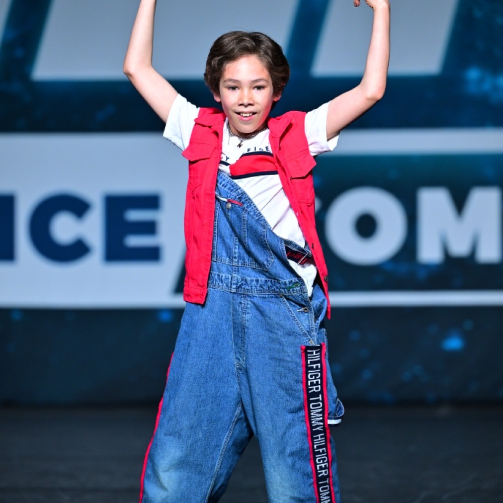 Red Vest and Blue Overalls  Tommy Hilfiger Outfit